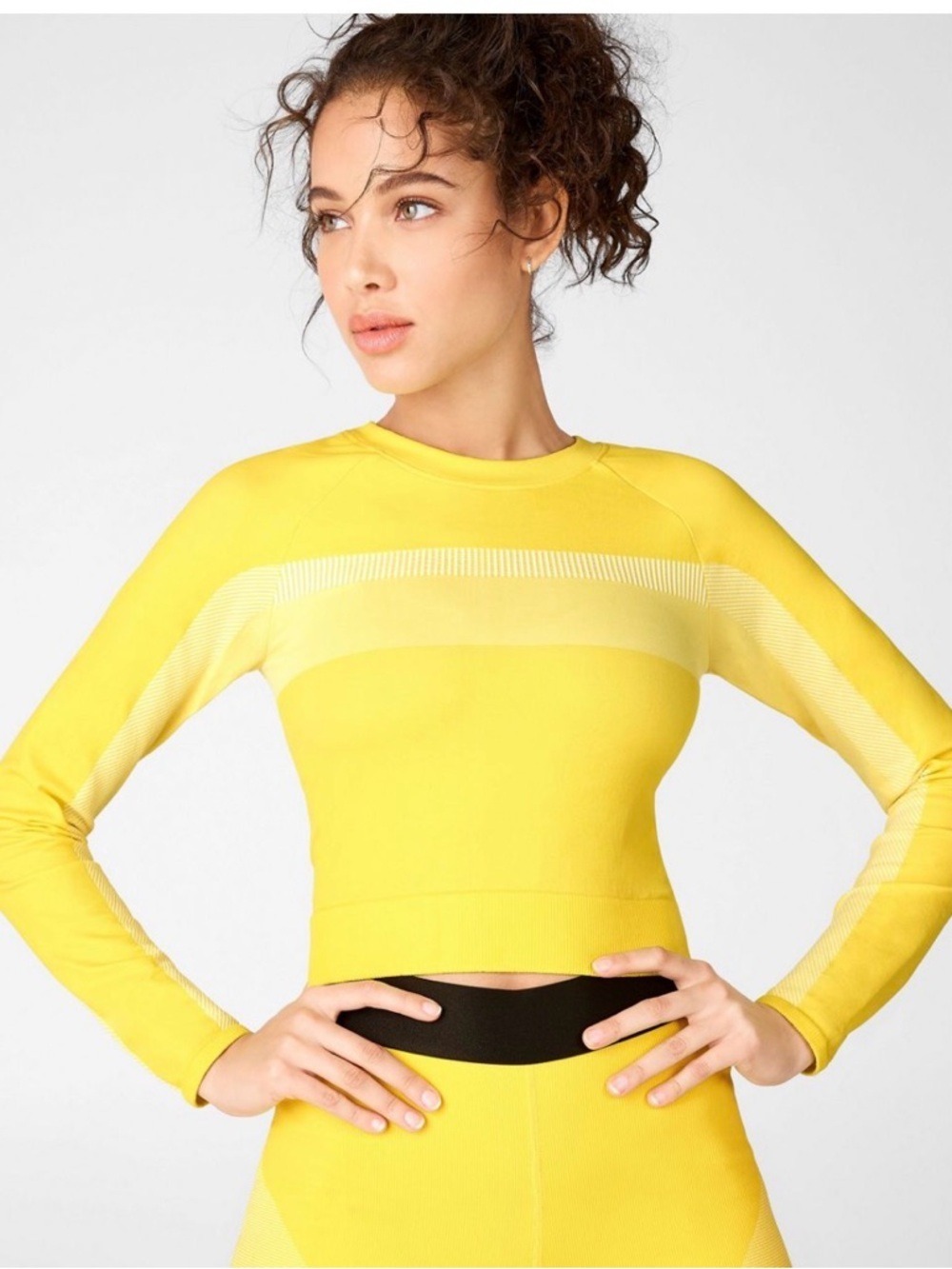 FABLETICS TORY Cropped Seamless Long Sleeved Top M